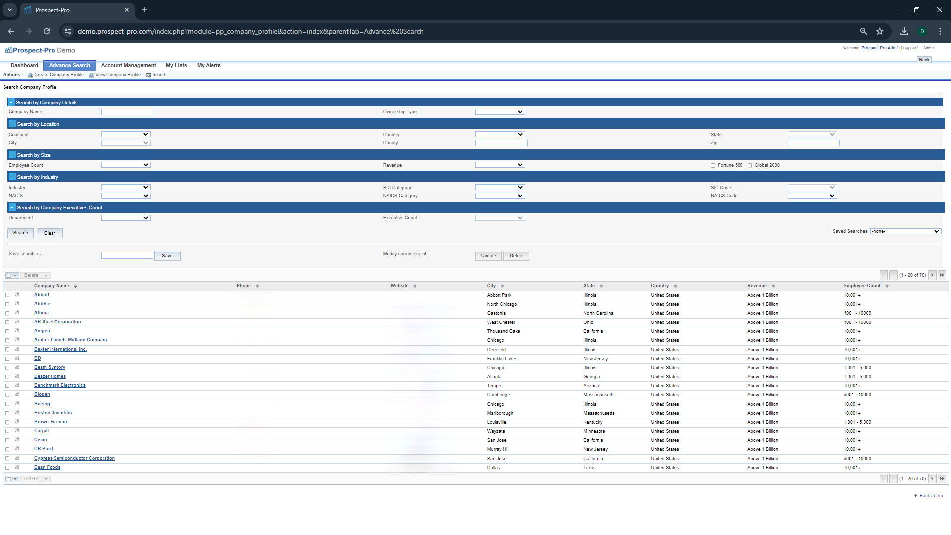 Prospect-Pro Company  Search